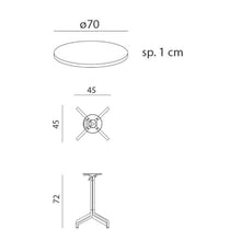 Indlæs billede til gallerivisning Frasca Mini foldebord Ø80 Nardi