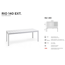 Indlæs billede til gallerivisning Rio 140 udtræksbord Nardi