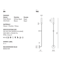 Indlæs billede til gallerivisning Delie Væglampe