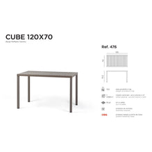 Indlæs billede til gallerivisning Cube bord 120x70 Nardi