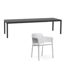 Indlæs billede til gallerivisning Net stole 8 stk & Rio 210 udtræksbord Nardi