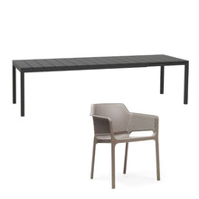 Indlæs billede til gallerivisning Net stole 8 stk & Rio 210 udtræksbord Nardi