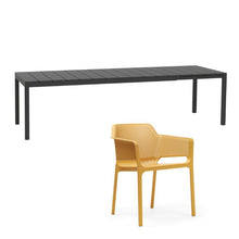 Indlæs billede til gallerivisning Net stole 8 stk & Rio 210 udtræksbord Nardi