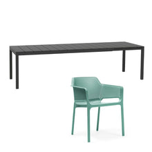 Indlæs billede til gallerivisning Net stole 8 stk & Rio 210 udtræksbord Nardi