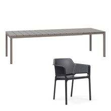 Indlæs billede til gallerivisning Net stole 8 stk & Rio 210 udtræksbord Nardi