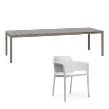 Indlæs billede til gallerivisning Net stole 8 stk & Rio 210 udtræksbord Nardi