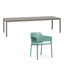 Indlæs billede til gallerivisning Net stole 8 stk & Rio 210 udtræksbord Nardi