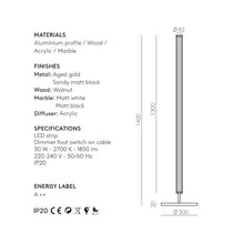 Indlæs billede til gallerivisning NYHED Niro gulvlampe