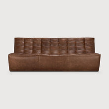 Indlæs billede til gallerivisning N701 sofa Chestnut - 3 pers. læder