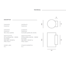 Indlæs billede til gallerivisning NYHED Calp Væglampe