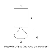 Indlæs billede til gallerivisning Flavia Bordlampe grå
