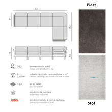 Indlæs billede til gallerivisning NYHED Maximo 5 modulsofa Nardi