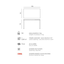 Indlæs billede til gallerivisning Nardi Piave havebord 140x80 cm