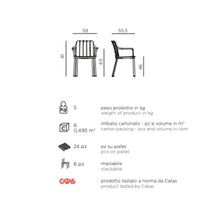 Indlæs billede til gallerivisning Tiberina armlæn stol Nardi - NYHED