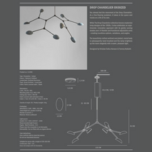 Indlæs billede til gallerivisning Drop Chandelier Oxid loftlampe