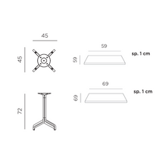 Indlæs billede til gallerivisning Frasca Mini Fix bord 70x70 Nardi