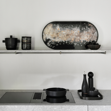 Indlæs billede til gallerivisning Black Organic glass tray