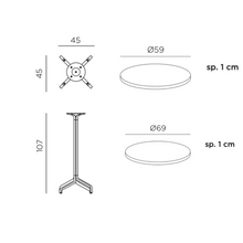 Indlæs billede til gallerivisning Frasca højbord - rund plade