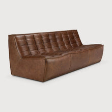 Indlæs billede til gallerivisning N701 sofa Chestnut - 3 pers. læder
