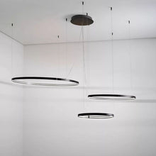 Indlæs billede til gallerivisning Rings loftlampe sort metal Zava italien
