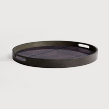 Indlæs billede til gallerivisning Midnight Linear Squares glass tray

