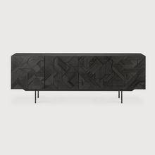 Indlæs billede til gallerivisning Teak Graphic Black Sideboard
