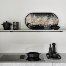 Indlæs billede til gallerivisning Black Organic glass tray
